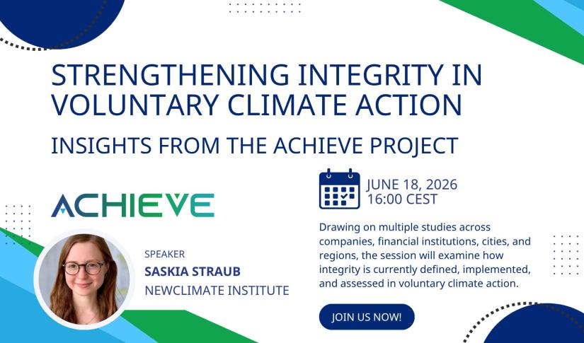Strengthening Integrity in Voluntary Climate Action